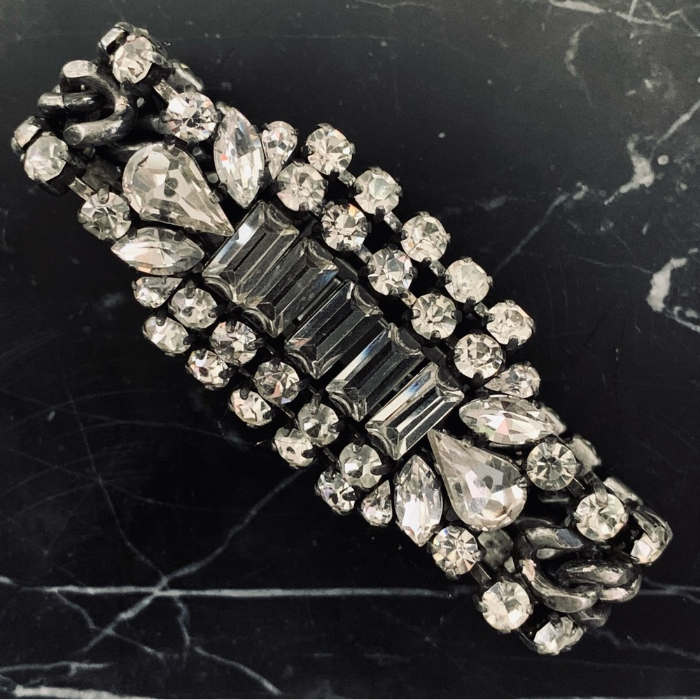 VINTAGE JUICY COUTURE RHINESTONE WITH GUNMETAL FINISH